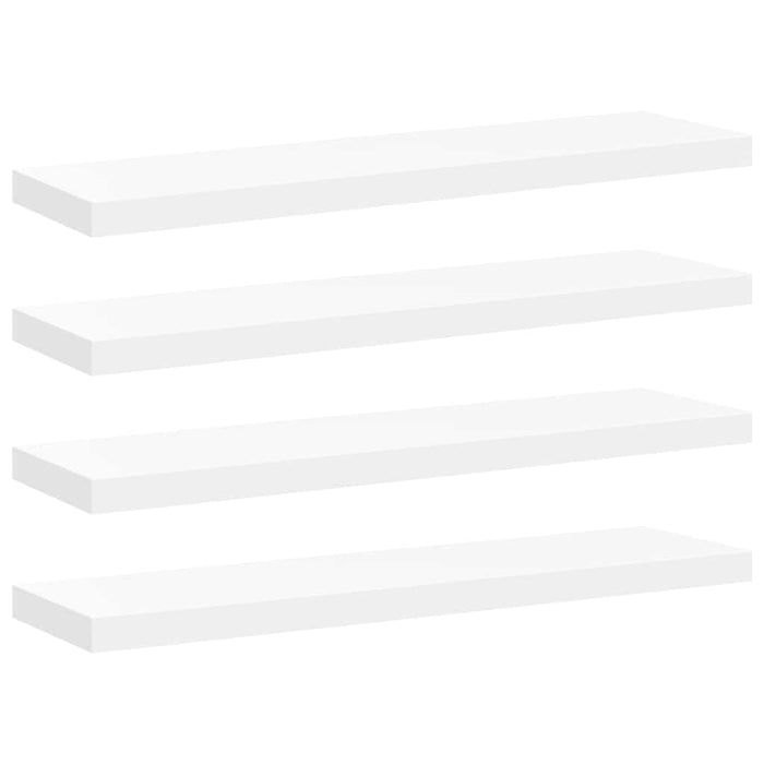 Rafturi de perete suspendate, 4 buc., alb, 90x23,5x3,8 cm, MDF - WALTI WALTI