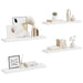 Rafturi de perete suspendate, 4 buc., alb, 90x23,5x3,8 cm, MDF - WALTI WALTI