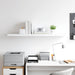 Raft de perete suspendat, alb, 120x23,5x3,8 cm, MDF - WALTI WALTI