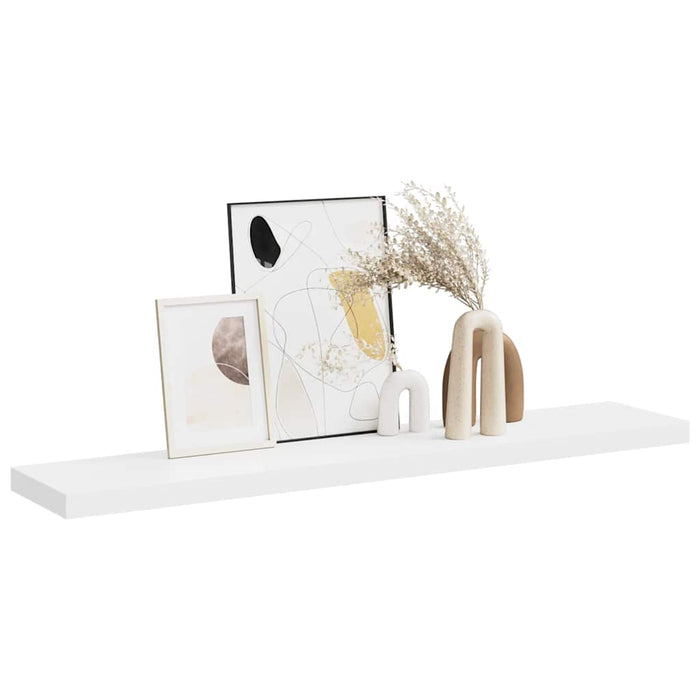 Raft de perete suspendat, alb, 120x23,5x3,8 cm, MDF - WALTI WALTI