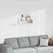 Raft de perete suspendat, alb, 120x23,5x3,8 cm, MDF - WALTI WALTI