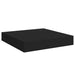Raft de perete suspendat, negru, 23x23,5x3,8 cm, MDF - WALTI WALTI
