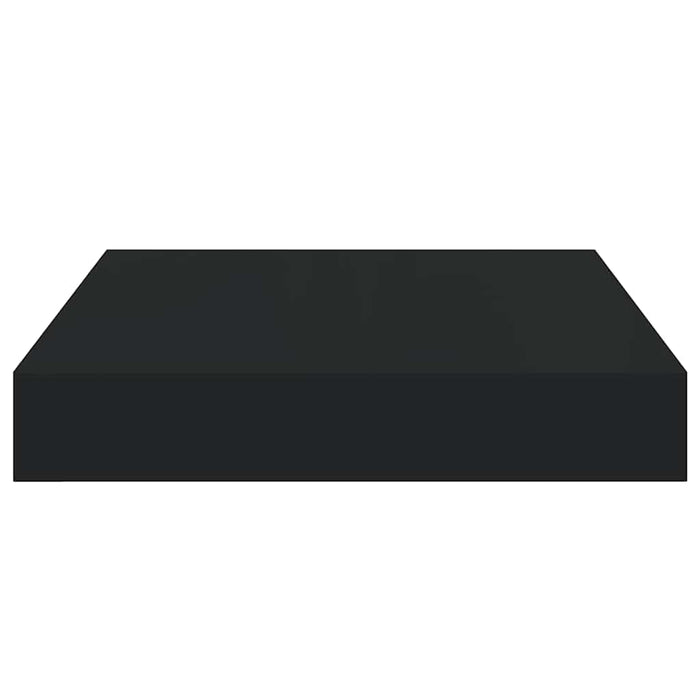 Raft de perete suspendat, negru, 23x23,5x3,8 cm, MDF - WALTI WALTI