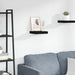Raft de perete suspendat, negru, 23x23,5x3,8 cm, MDF - WALTI WALTI