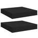 Rafturi de perete suspendate, 2 buc., negru, 23x23,5x3,8 cm MDF - WALTI WALTI