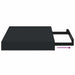 Rafturi de perete suspendate, 2 buc., negru, 23x23,5x3,8 cm MDF - WALTI WALTI