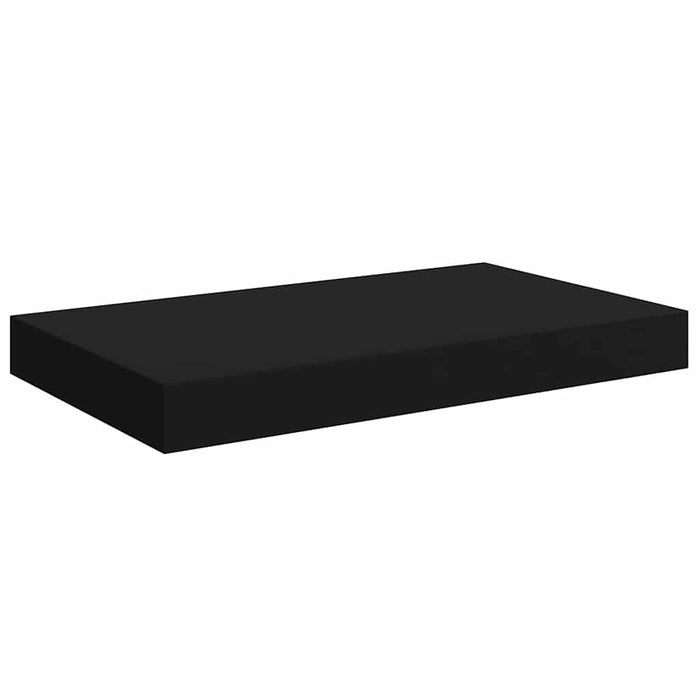 Raft de perete suspendat, negru, 40x23,5x3,8 cm, MDF WALTI