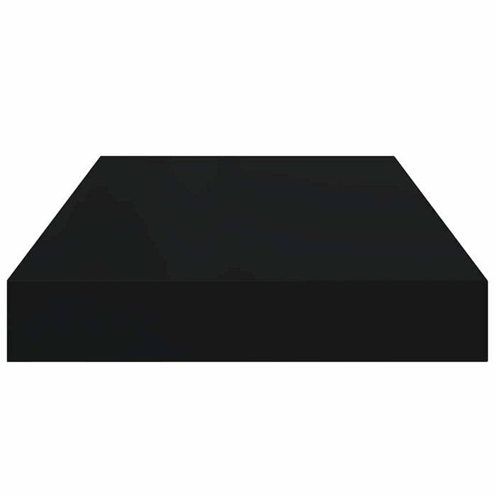 Raft de perete suspendat, negru, 40x23,5x3,8 cm, MDF WALTI