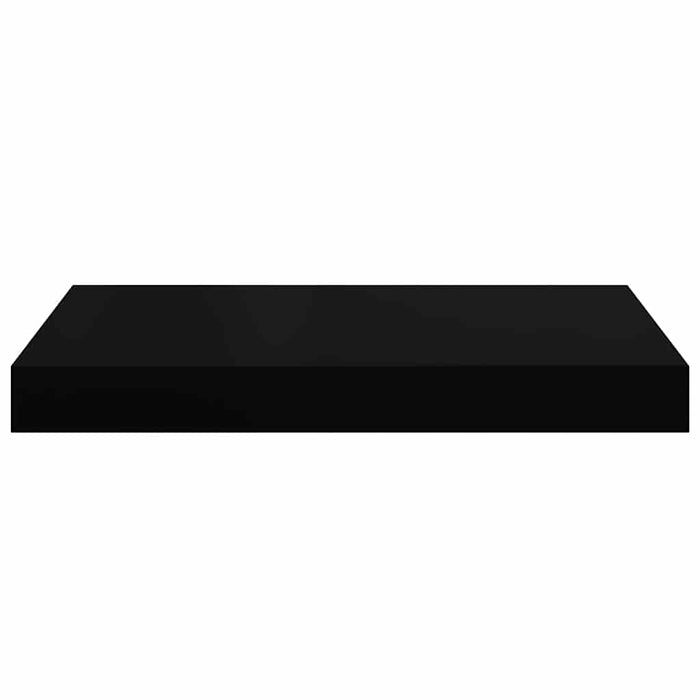 Rafturi de perete suspendate 2 buc., negru, 40x23,5x3,8 cm, MDF WALTI