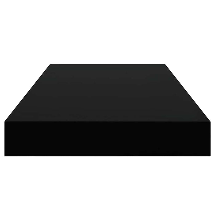 Raft de perete suspendat, negru, 50x23,5x3,8 cm, MDF WALTI