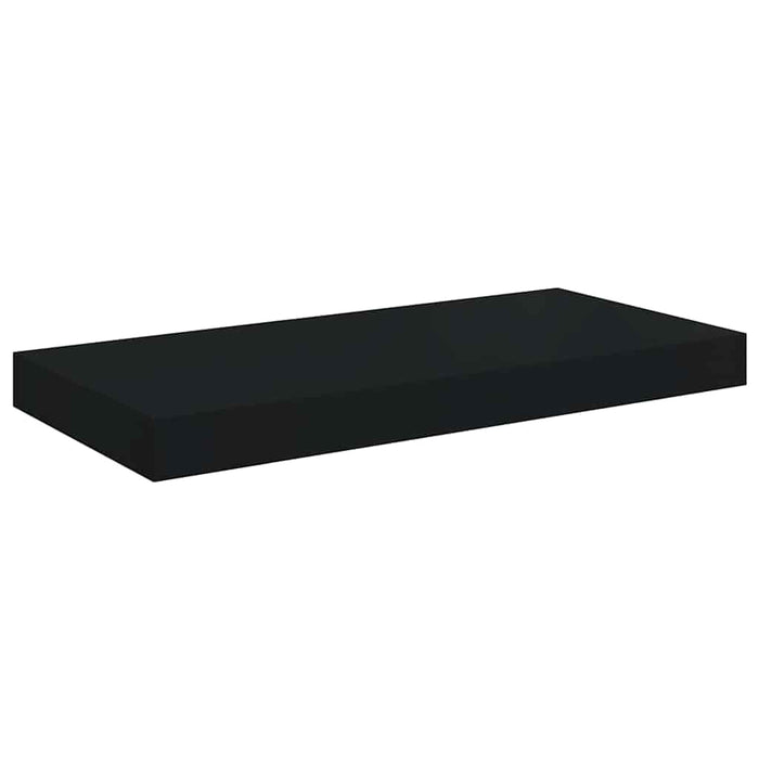 Rafturi de perete suspendate, 2 buc., negru, 50x23,5x3,8 cm, MDF WALTI