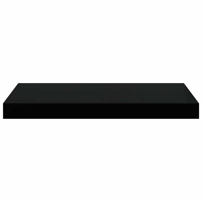Rafturi de perete suspendate, 2 buc., negru, 50x23,5x3,8 cm, MDF WALTI