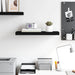 Raft de perete suspendat, negru, 60x23,5x3,8 cm, MDF - WALTI WALTI