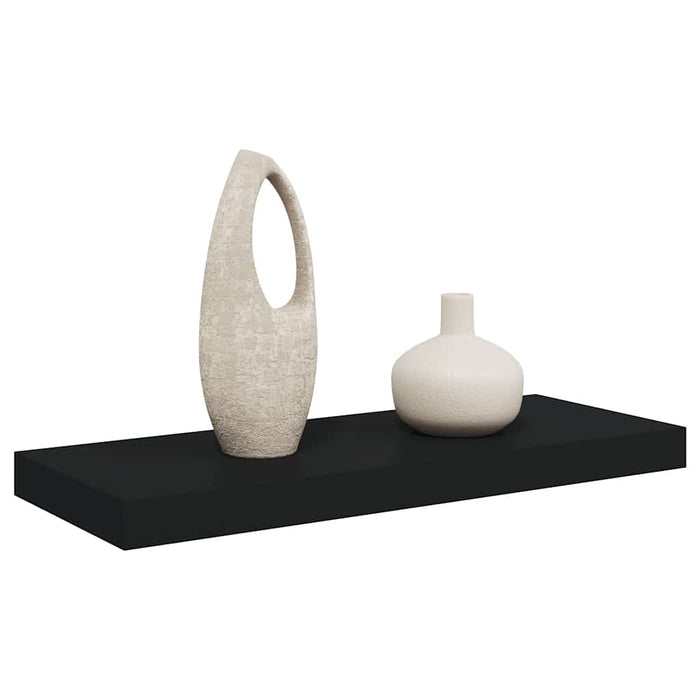 Raft de perete suspendat, negru, 60x23,5x3,8 cm, MDF - WALTI WALTI