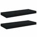 Rafturi de perete suspendate, 2 buc., negru, 60x23,5x3,8 cm MDF - WALTI WALTI