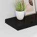 Rafturi de perete suspendate, 2 buc., negru, 60x23,5x3,8 cm MDF - WALTI WALTI