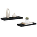 Rafturi de perete suspendate, 2 buc., negru, 60x23,5x3,8 cm MDF - WALTI WALTI