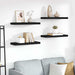 Rafturi de perete, 4 buc., negru, 60 x 23,5 x 3,8 cm, MDF - WALTI WALTI