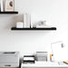 Raft de perete suspendat, negru, 80x23,5x3,8 cm, MDF - WALTI WALTI