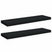 Rafturi de perete suspendate 2 buc., negru, 80x23,5x3,8 cm, MDF - WALTI WALTI