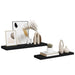 Rafturi de perete suspendate 2 buc., negru, 80x23,5x3,8 cm, MDF - WALTI WALTI