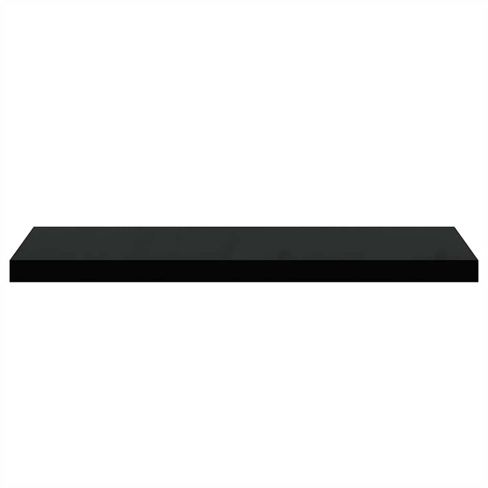 Rafturi de perete suspendate 2 buc., negru, 80x23,5x3,8 cm, MDF - WALTI WALTI