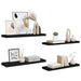 Rafturi de perete, 4 buc., negru, 80 x 23,5 x 3,8 cm, MDF - WALTI WALTI