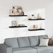 Rafturi de perete, 4 buc., negru, 80 x 23,5 x 3,8 cm, MDF - WALTI WALTI