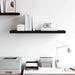 Raft de perete suspendat, negru, 90x23,5x3,8 cm, MDF - WALTI WALTI