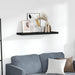 Raft de perete suspendat, negru, 90x23,5x3,8 cm, MDF - WALTI WALTI
