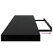 Rafturi de perete suspendate 2 buc., negru, 90x23,5x3,8 cm, MDF - WALTI WALTI