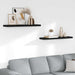 Rafturi de perete suspendate 2 buc., negru, 90x23,5x3,8 cm, MDF - WALTI WALTI