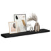 Raft de perete suspendat, negru, 120x23,5x3,8 cm, MDF - WALTI WALTI