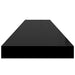 Raft de perete suspendat, negru, 120x23,5x3,8 cm, MDF - WALTI WALTI