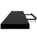 Raft de perete suspendat, negru, 120x23,5x3,8 cm, MDF - WALTI WALTI