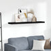 Raft de perete suspendat, negru, 120x23,5x3,8 cm, MDF - WALTI WALTI