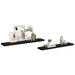 Rafturi de perete suspendate 2 buc., negru 120x23,5x3,8 cm, MDF - WALTI WALTI