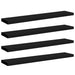 Rafturi de perete suspendate 4 buc. negru 120x23,5x3,8 cm MDF - WALTI WALTI