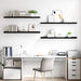 Rafturi de perete suspendate 4 buc. negru 120x23,5x3,8 cm MDF - WALTI WALTI