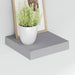 Raft de perete suspendat, gri, 23x23,5x3,8 cm, MDF - WALTI WALTI