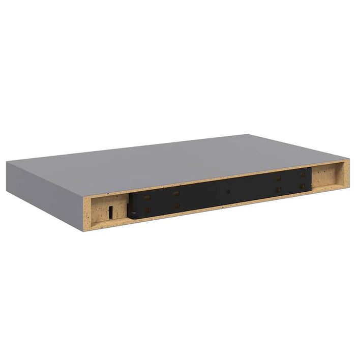 Rafturi de perete suspendate, 4 buc., gri, 40x23x3,8 cm, MDF - WALTI WALTI
