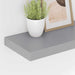 Raft de perete suspendat, gri, 50x23x3,8 cm, MDF - WALTI WALTI