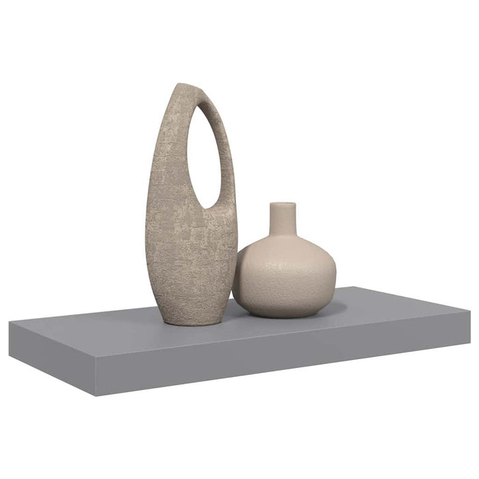 Raft de perete suspendat, gri, 50x23x3,8 cm, MDF - WALTI WALTI
