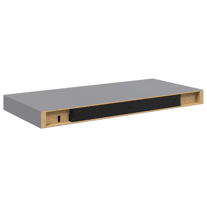 Rafturi de perete suspendate, 4 buc., gri, 50x23,5x3,8 cm, MDF WALTI