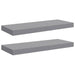 Rafturi de perete suspendate, 2 buc., gri, 60x23,5x3,8 cm, MDF - WALTI WALTI