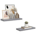 Rafturi de perete suspendate, 2 buc., gri, 60x23,5x3,8 cm, MDF - WALTI WALTI