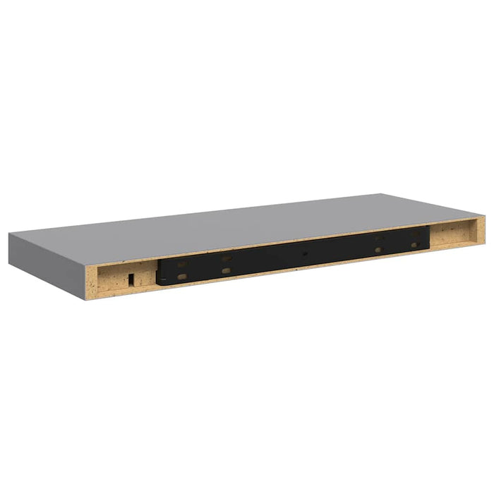 Rafturi de perete suspendate, 2 buc., gri, 60x23,5x3,8 cm, MDF - WALTI WALTI