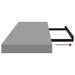 Raft de perete suspendat, gri, 80x23,5x3,8 cm, MDF - WALTI WALTI