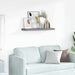 Raft de perete suspendat, gri, 80x23,5x3,8 cm, MDF - WALTI WALTI