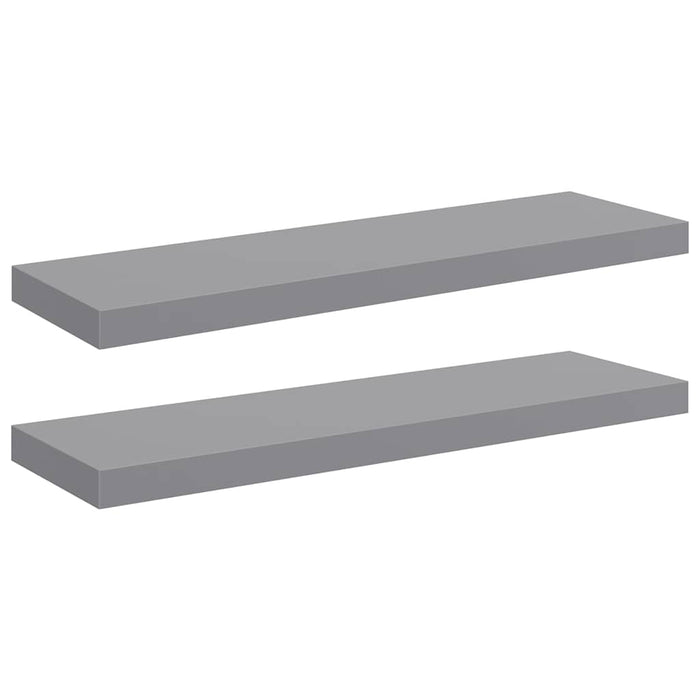 Rafturi de perete suspendate, 2 buc., gri, 80x23,5x3,8 cm, MDF - WALTI WALTI